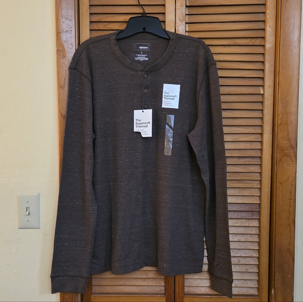 NWT Sonoma Men's Supersoft Thermal Tee Size Large